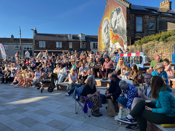 A large crowd gathered at The Corner for Blast Off 2026