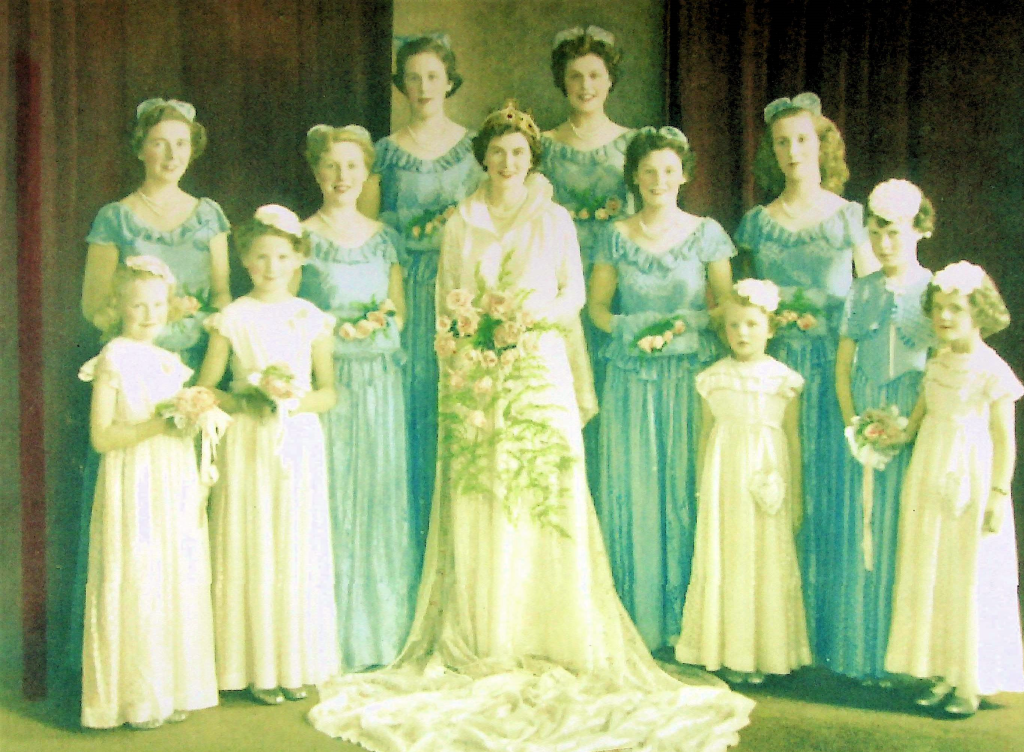 Mary Wilson and her party at the 1951 Lace Queen ceremony